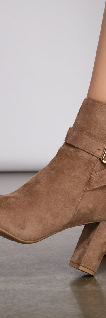 Chic Buckle Detail Pointed Toe Booties are chic ladies' shoes to complete your best 2023 outfits. They come in a variety of trendy women's shoe styles like platforms and dressy low-heels, & are available in wide widths for better comfort.