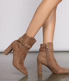 Chic Buckle Detail Pointed Toe Booties are chic ladies' shoes to complete your best 2023 outfits. They come in a variety of trendy women's shoe styles like platforms and dressy low-heels, & are available in wide widths for better comfort.