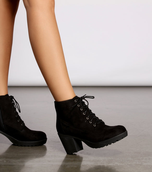 Step It Up Lug Sole Block Heel Booties are chic ladies' shoes to complete your best 2023 outfits. They come in a variety of trendy women's shoe styles like platforms and dressy low-heels, & are available in wide widths for better comfort.
