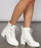 Edgy and Chic Faux Leather Lug Booties are chic ladies' shoes to complete your best 2023 outfits. They come in a variety of trendy women's shoe styles like platforms and dressy low-heels, & are available in wide widths for better comfort.
