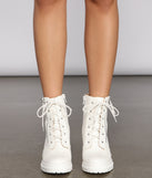 Edgy and Chic Faux Leather Lug Booties is a trendy pick to create 2023 concert outfits, festival dresses, outfits for raves, or to complete your best party outfits or clubwear!