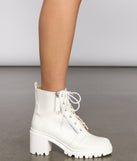 Edgy and Chic Faux Leather Lug Booties are chic ladies' shoes to complete your best 2023 outfits. They come in a variety of trendy women's shoe styles like platforms and dressy low-heels, & are available in wide widths for better comfort.