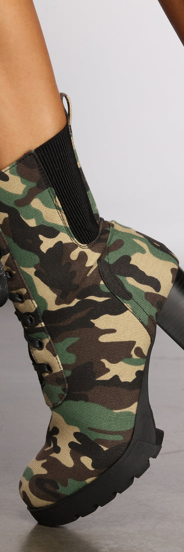 Step Up Camo Lug Sole Booties are chic ladies' shoes to complete your best 2023 outfits. They come in a variety of trendy women's shoe styles like platforms and dressy low-heels, & are available in wide widths for better comfort.