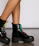 Make A Statement Faux Leather Combat Boots are chic ladies' shoes to complete your best 2023 outfits. They come in a variety of trendy women's shoe styles like platforms and dressy low-heels, & are available in wide widths for better comfort.