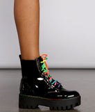 Make A Statement Faux Leather Combat Boots are chic ladies' shoes to complete your best 2023 outfits. They come in a variety of trendy women's shoe styles like platforms and dressy low-heels, & are available in wide widths for better comfort.