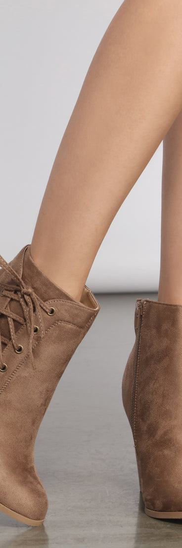 Stacked on Style Faux Suede Booties are chic ladies' shoes to complete your best 2023 outfits. They come in a variety of trendy women's shoe styles like platforms and dressy low-heels, & are available in wide widths for better comfort.