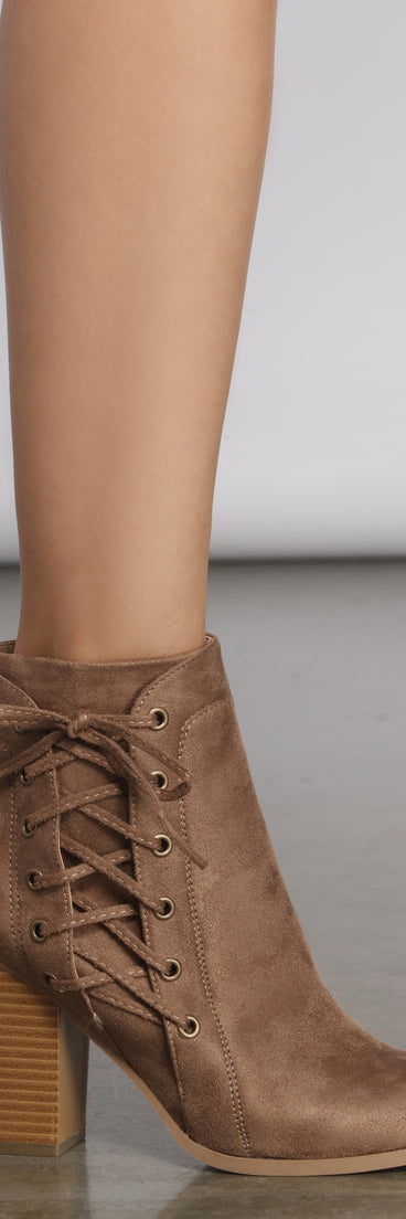 Stacked on Style Faux Suede Booties are chic ladies' shoes to complete your best 2023 outfits. They come in a variety of trendy women's shoe styles like platforms and dressy low-heels, & are available in wide widths for better comfort.