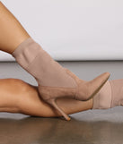 Faux Suede Fishnet Ankle Stiletto Booties are chic ladies' shoes to complete your best 2023 outfits. They come in a variety of trendy women's shoe styles like platforms and dressy low-heels, & are available in wide widths for better comfort.