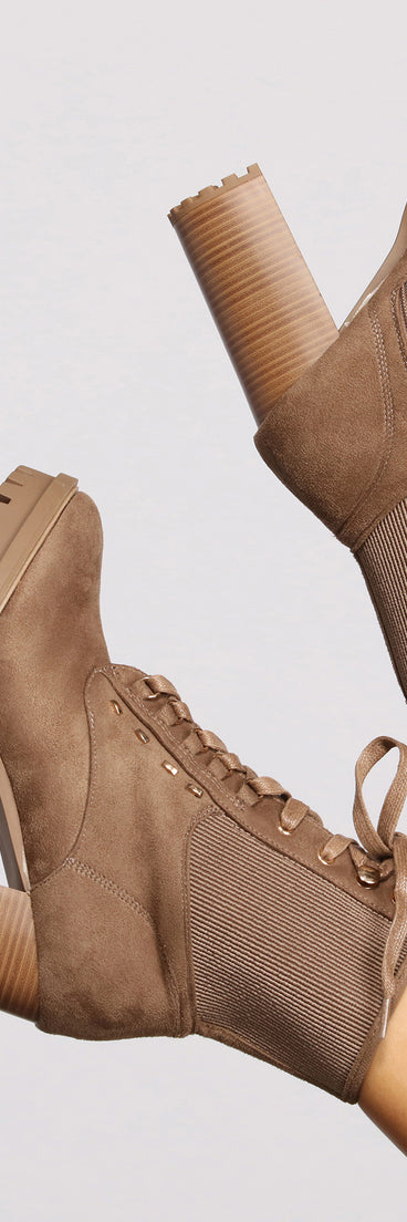 Slay In Faux Suede Lug Sole Booties are chic ladies' shoes to complete your best 2023 outfits. They come in a variety of trendy women's shoe styles like platforms and dressy low-heels, & are available in wide widths for better comfort.