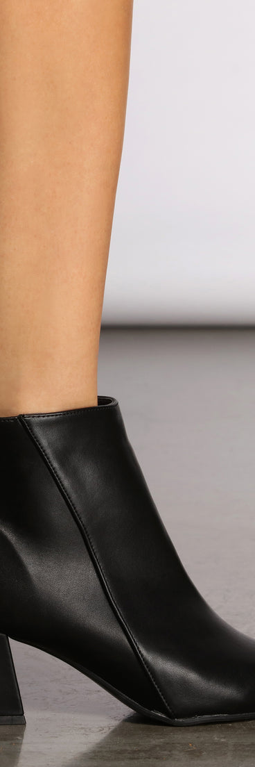 Feeling Basic Faux Leather Booties are chic ladies' shoes to complete your best 2023 outfits. They come in a variety of trendy women's shoe styles like platforms and dressy low-heels, & are available in wide widths for better comfort.