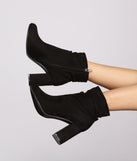 All About Ruched Faux Suede Ankle Booties is a trendy pick to create 2023 concert outfits, festival dresses, outfits for raves, or to complete your best party outfits or clubwear!