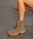 Faux Suede Utility Booties are chic ladies' shoes to complete your best 2023 outfits. They come in a variety of trendy women's shoe styles like platforms and dressy low-heels, & are available in wide widths for better comfort.