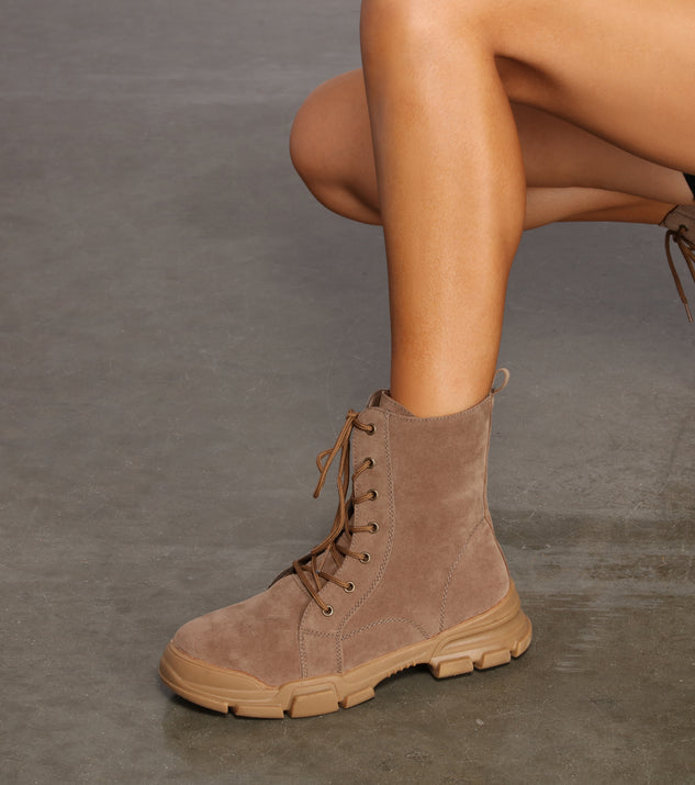 Faux Suede Utility Booties are chic ladies' shoes to complete your best 2023 outfits. They come in a variety of trendy women's shoe styles like platforms and dressy low-heels, & are available in wide widths for better comfort.