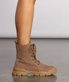 Faux Suede Utility Booties are chic ladies' shoes to complete your best 2023 outfits. They come in a variety of trendy women's shoe styles like platforms and dressy low-heels, & are available in wide widths for better comfort.