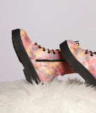 Tie Dye Lug Combat Booties are chic ladies' shoes to complete your best 2023 outfits. They come in a variety of trendy women's shoe styles like platforms and dressy low-heels, & are available in wide widths for better comfort.