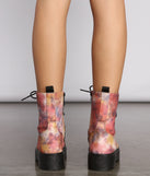 Tie Dye Lug Combat Booties are chic ladies' shoes to complete your best 2023 outfits. They come in a variety of trendy women's shoe styles like platforms and dressy low-heels, & are available in wide widths for better comfort.
