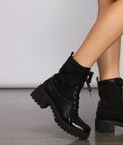 Trendy Glitter Detail Combat Booties are chic ladies' shoes to complete your best 2023 outfits. They come in a variety of trendy women's shoe styles like platforms and dressy low-heels, & are available in wide widths for better comfort.