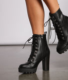 Faux Leather Lace-Up Lug Sole Booties are chic ladies' shoes to complete your best 2023 outfits. They come in a variety of trendy women's shoe styles like platforms and dressy low-heels, & are available in wide widths for better comfort.