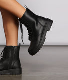 Add Some Edge Faux Leather Combat Booties are chic ladies' shoes to complete your best 2023 outfits. They come in a variety of trendy women's shoe styles like platforms and dressy low-heels, & are available in wide widths for better comfort.