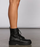Add Some Edge Faux Leather Combat Booties are chic ladies' shoes to complete your best 2023 outfits. They come in a variety of trendy women's shoe styles like platforms and dressy low-heels, & are available in wide widths for better comfort.