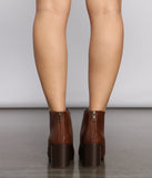 Faux Leather Stacked Block Heel Booties are chic ladies' shoes to complete your best 2023 outfits. They come in a variety of trendy women's shoe styles like platforms and dressy low-heels, & are available in wide widths for better comfort.
