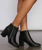 Effortless And Edgy Faux Leather Booties are chic ladies' shoes to complete your best 2023 outfits. They come in a variety of trendy women's shoe styles like platforms and dressy low-heels, & are available in wide widths for better comfort.