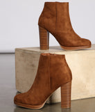 Classic Faux Suede Stacked Heel Booties are chic ladies' shoes to complete your best 2023 outfits. They come in a variety of trendy women's shoe styles like platforms and dressy low-heels, & are available in wide widths for better comfort.
