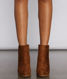 Classic Faux Suede Stacked Heel Booties are chic ladies' shoes to complete your best 2023 outfits. They come in a variety of trendy women's shoe styles like platforms and dressy low-heels, & are available in wide widths for better comfort.