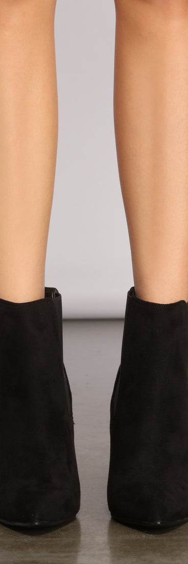 Basic Faux Suede Block Heel Booties are chic ladies' shoes to complete your best 2023 outfits. They come in a variety of trendy women's shoe styles like platforms and dressy low-heels, & are available in wide widths for better comfort.