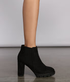 Edgy Vibes Lug Sole Block Heel Booties are chic ladies' shoes to complete your best 2023 outfits. They come in a variety of trendy women's shoe styles like platforms and dressy low-heels, & are available in wide widths for better comfort.