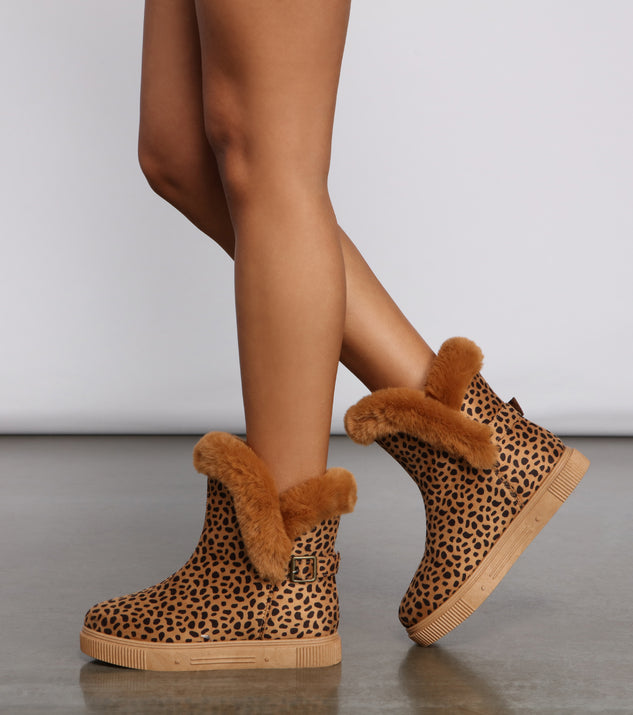 Cheetah Print Faux Suede Booties are chic ladies' shoes to complete your best 2023 outfits. They come in a variety of trendy women's shoe styles like platforms and dressy low-heels, & are available in wide widths for better comfort.