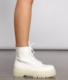 Clearly On Fleek Faux Leather Combat Boots are chic ladies' shoes to complete your best 2023 outfits. They come in a variety of trendy women's shoe styles like platforms and dressy low-heels, & are available in wide widths for better comfort.