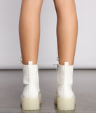 Clearly On Fleek Faux Leather Combat Boots are chic ladies' shoes to complete your best 2023 outfits. They come in a variety of trendy women's shoe styles like platforms and dressy low-heels, & are available in wide widths for better comfort.