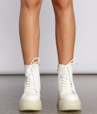 Clearly On Fleek Faux Leather Combat Boots are chic ladies' shoes to complete your best 2023 outfits. They come in a variety of trendy women's shoe styles like platforms and dressy low-heels, & are available in wide widths for better comfort.
