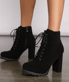 Effortlessly Chic Lace-Up Lug Sole Booties is a trendy pick to create 2023 concert outfits, festival dresses, outfits for raves, or to complete your best party outfits or clubwear!