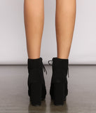 Effortlessly Chic Lace-Up Lug Sole Booties is a trendy pick to create 2023 concert outfits, festival dresses, outfits for raves, or to complete your best party outfits or clubwear!