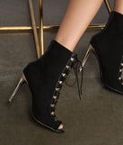 Chic Faux Suede Peep Toe Stiletto Booties are chic ladies' shoes to complete your best 2023 outfits. They come in a variety of trendy women's shoe styles like platforms and dressy low-heels, & are available in wide widths for better comfort.