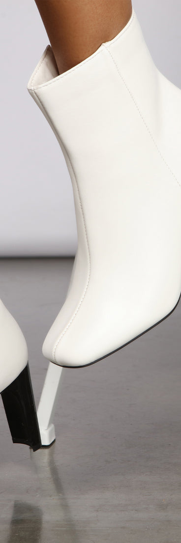 Slay In Basic Faux Leather Block Heel Booties is a trendy pick to create 2023 concert outfits, festival dresses, outfits for raves, or to complete your best party outfits or clubwear!