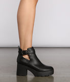Edgy Vibes Faux Leather Platform Booties are chic ladies' shoes to complete your best 2023 outfits. They come in a variety of trendy women's shoe styles like platforms and dressy low-heels, & are available in wide widths for better comfort.