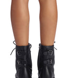 Buckle Up Combat Boots is a trendy pick to create 2023 concert outfits, festival dresses, outfits for raves, or to complete your best party outfits or clubwear!