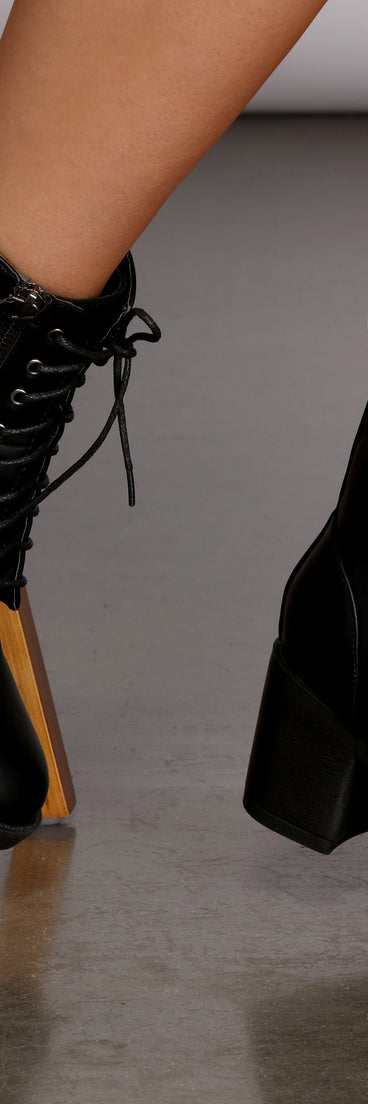 Bad Gal Lace Up Booties for 2022 festival outfits, festival dress, outfits for raves, concert outfits, and/or club outfits