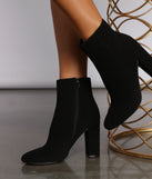 On Point Faux Nubuck Block Heel Booties are chic ladies' shoes to complete your best 2023 outfits. They come in a variety of trendy women's shoe styles like platforms and dressy low-heels, & are available in wide widths for better comfort.