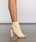 Faux Nubuck Peep Toe Block Heels are chic ladies' shoes to complete your best 2023 outfits. They come in a variety of trendy women's shoe styles like platforms and dressy low-heels, & are available in wide widths for better comfort.
