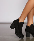 Chic Trendsetter Lug Sole Block Heel Booties are chic ladies' shoes to complete your best 2023 outfits. They come in a variety of trendy women's shoe styles like platforms and dressy low-heels, & are available in wide widths for better comfort.