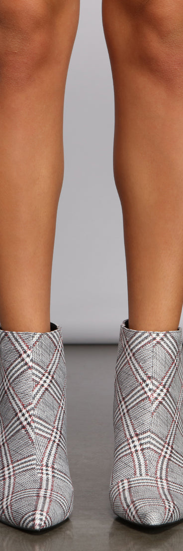 Perfectly Poised Plaid Kitten Heel Booties are chic ladies' shoes to complete your best 2023 outfits. They come in a variety of trendy women's shoe styles like platforms and dressy low-heels, & are available in wide widths for better comfort.