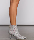 Perfectly Poised Plaid Kitten Heel Booties are chic ladies' shoes to complete your best 2023 outfits. They come in a variety of trendy women's shoe styles like platforms and dressy low-heels, & are available in wide widths for better comfort.
