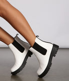 On Edge Faux Leather Lug Booties are chic ladies' shoes to complete your best 2023 outfits. They come in a variety of trendy women's shoe styles like platforms and dressy low-heels, & are available in wide widths for better comfort.