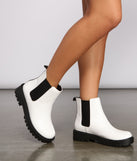 On Edge Faux Leather Lug Booties are chic ladies' shoes to complete your best 2023 outfits. They come in a variety of trendy women's shoe styles like platforms and dressy low-heels, & are available in wide widths for better comfort.