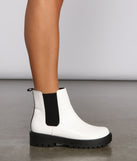 On Edge Faux Leather Lug Booties are chic ladies' shoes to complete your best 2023 outfits. They come in a variety of trendy women's shoe styles like platforms and dressy low-heels, & are available in wide widths for better comfort.