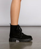 Stylishly Edgy Lug Sole Booties is a trendy pick to create 2023 concert outfits, festival dresses, outfits for raves, or to complete your best party outfits or clubwear!